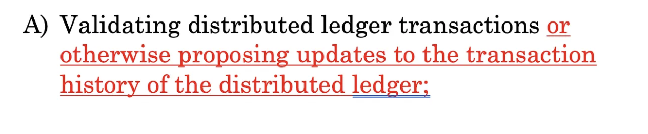 Proposed fix: validating distributed ledger transactions or otherwise proposing updates to the transaction history of the distributed ledger